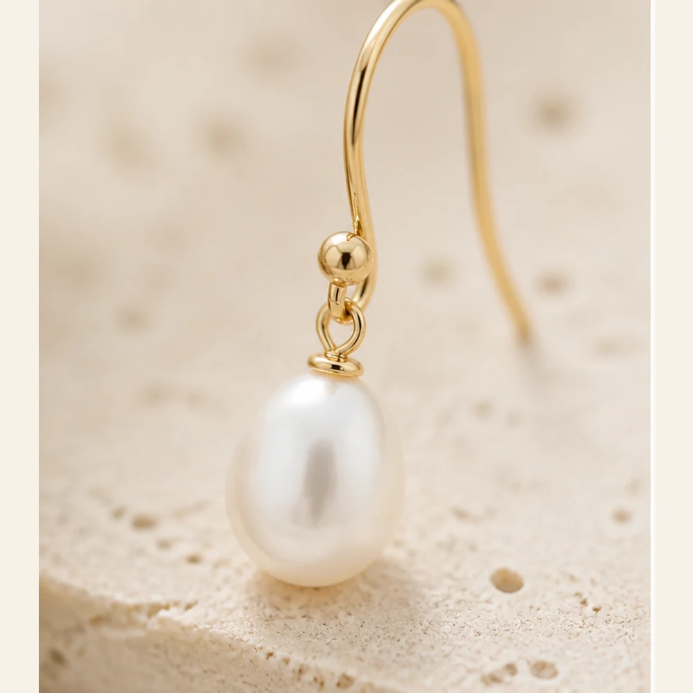Pearl Drop Earrings - Image 2