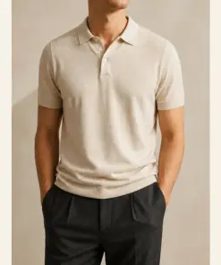 Textured Cotton Polo - Image 3