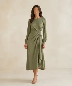 Draped Midi Dress