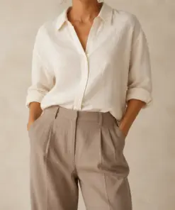 Relaxed Linen-Blend Shirt