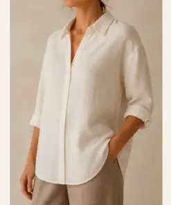 Relaxed Linen-Blend Shirt - Image 3