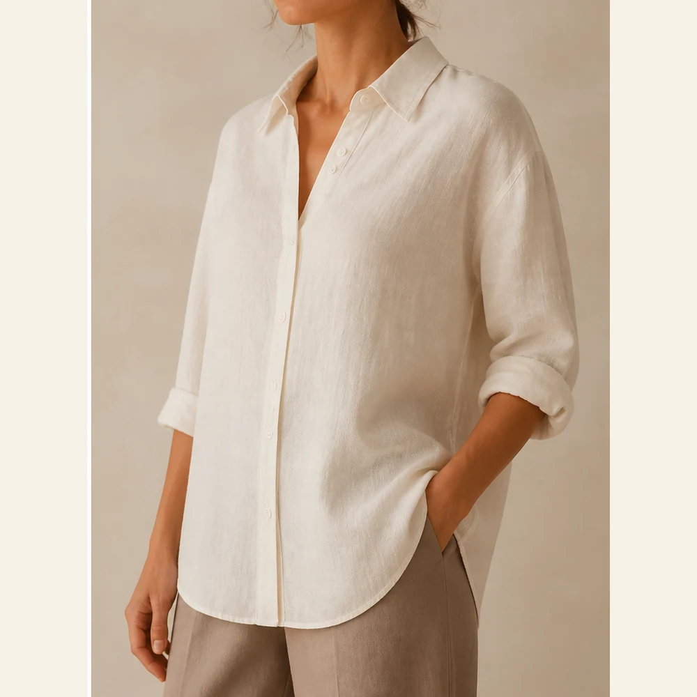 Relaxed Linen-Blend Shirt - Image 3