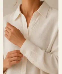 Alternative view of Relaxed Linen-Blend Shirt
